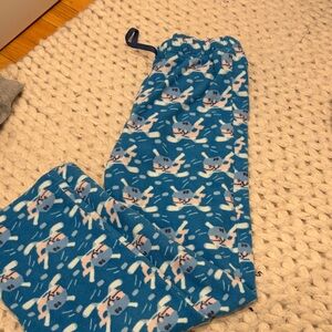 Vineyard Vines Blue Pajama Bottoms with Bunny Design